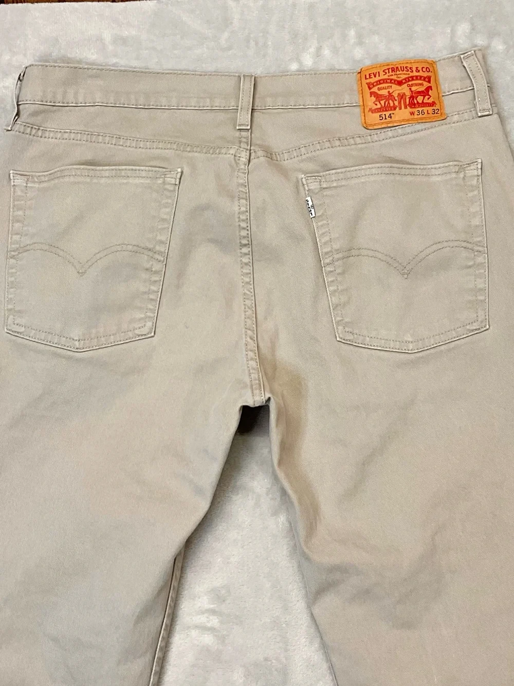 Levi’s 514 Tan Straight Leg Denim Jeans Men’s 36x32